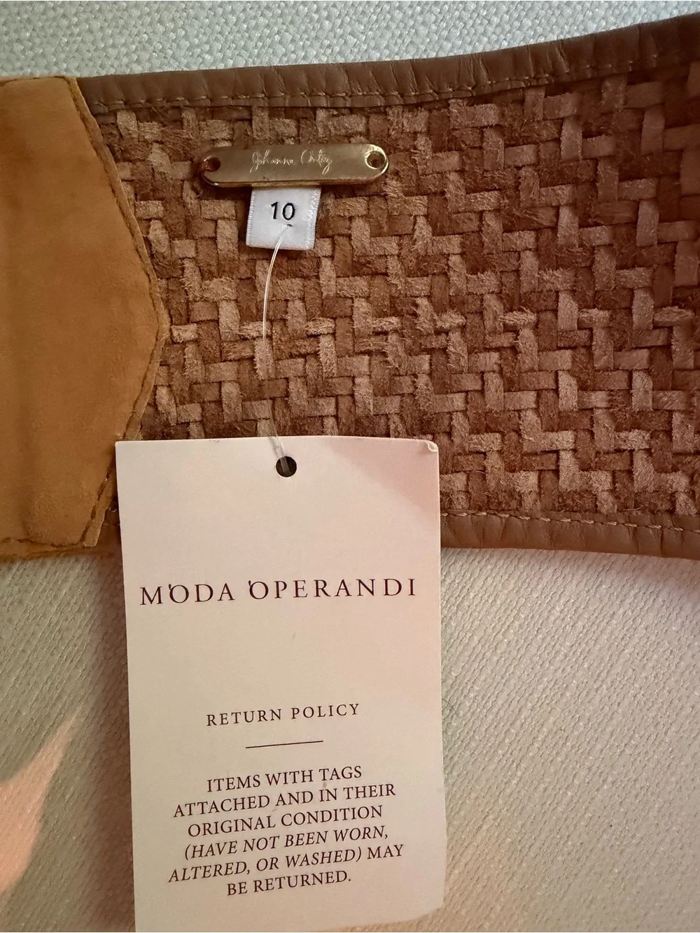 Johanna Ortiz Woven Braided Belt in Warm Tan and Honey - Picture 3 of 8